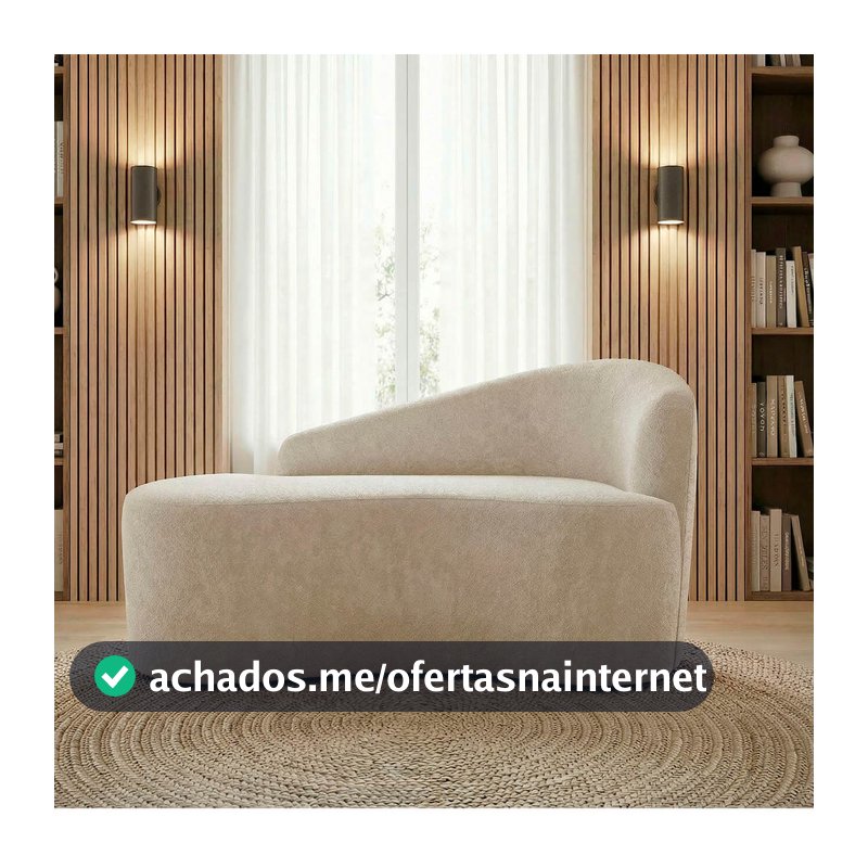 Mini Sofá Orgânico 2 Lugares Soft Curve em Suede Compacto para um Ambiente com Personalidade