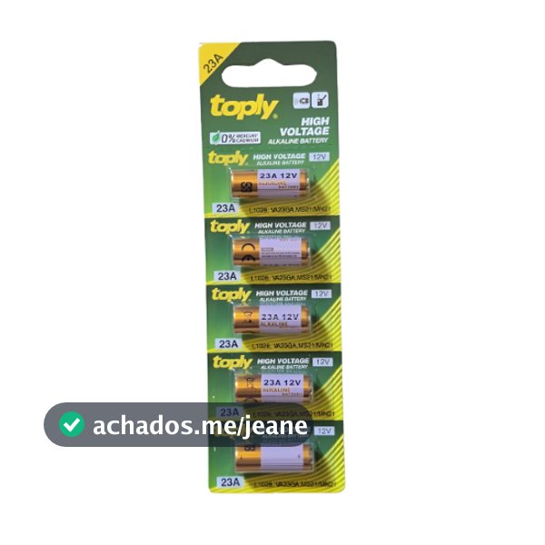 Bateria Pilha Alkaline 23a 12v - Cartela Com 5 Unidades.