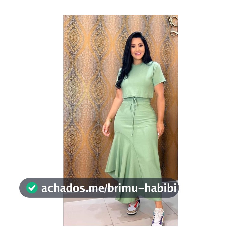 Conjunto Saia Diva mais blusinha modelo manga curta moda chique e elegante.