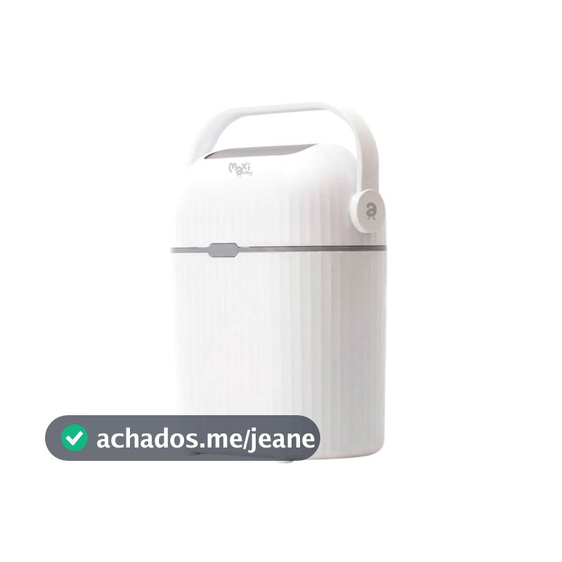 Lixeira Mágica Antiodor Descarte De Fraldas Quarto Bebê Tampa Giratória 9L Freshcan Maxi Baby