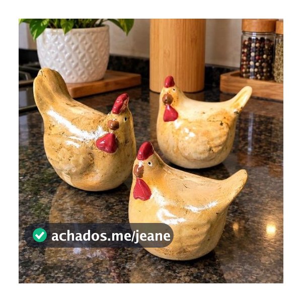 Galinha decorativa Kit C/3  enfeites decorativos  galinha