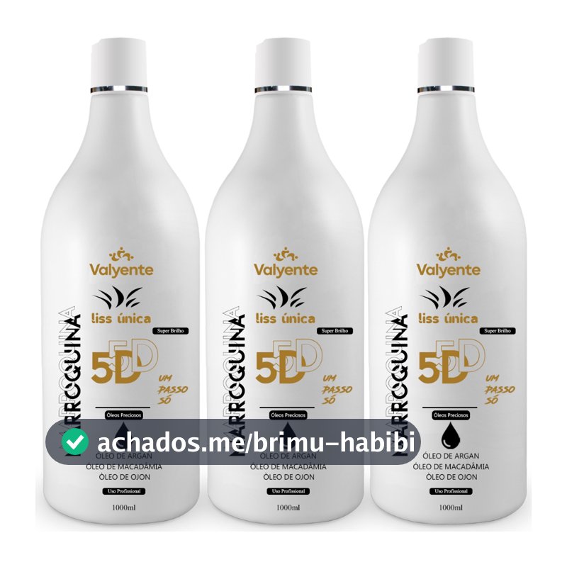 Kit 3 Progressivas Marroquinas Liss Única