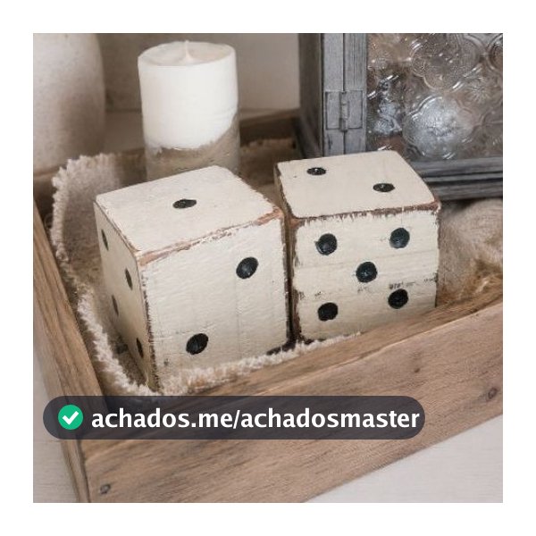 Dados em madeira nobre rústico para decoração no estilo Farmhouse