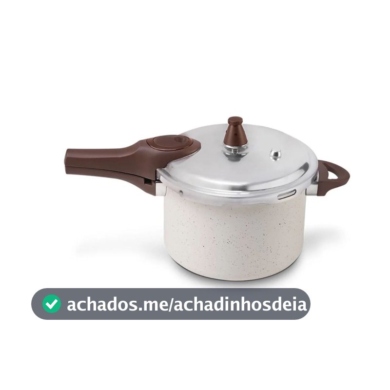 Panela de Pressão Com Indução Brinox Pressure 4,2 L - 20x14,5 cm Vanilla