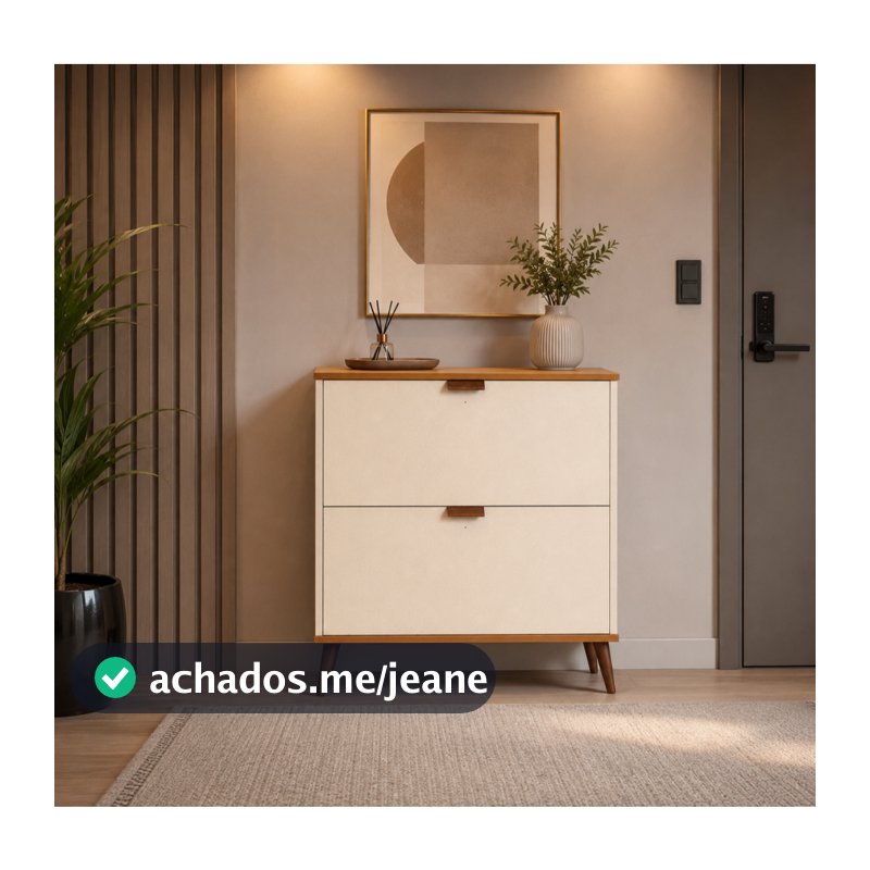 Sapateira Alice 2 Portas Organizador de Sapatos Armário Multiuso Para Quarto Closet Sala