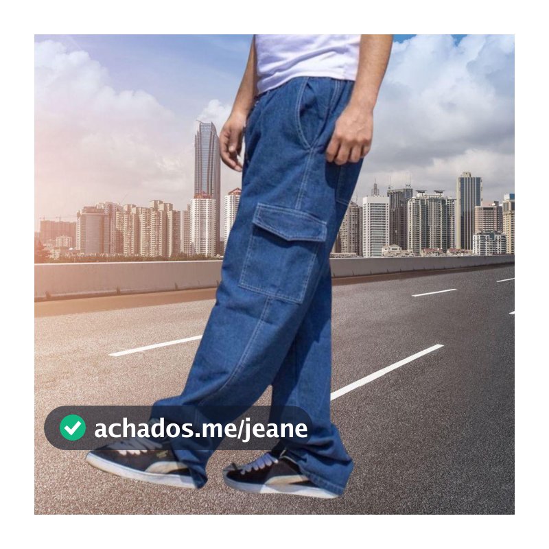 Calça Cargo Mesculino Masculina 6 Bolsos skate Larga Fechamento Cordão Outlet de fábrica