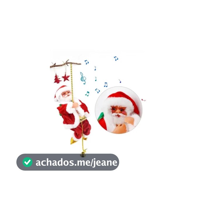 Boneco Papai Noel Sobe E Descer Musical Canta Movimento