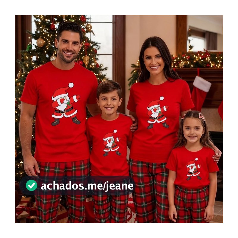 Camiseta kit Família Feliz Natal | Feminina Masculino infantil Papai Noel Personalizado Estampa