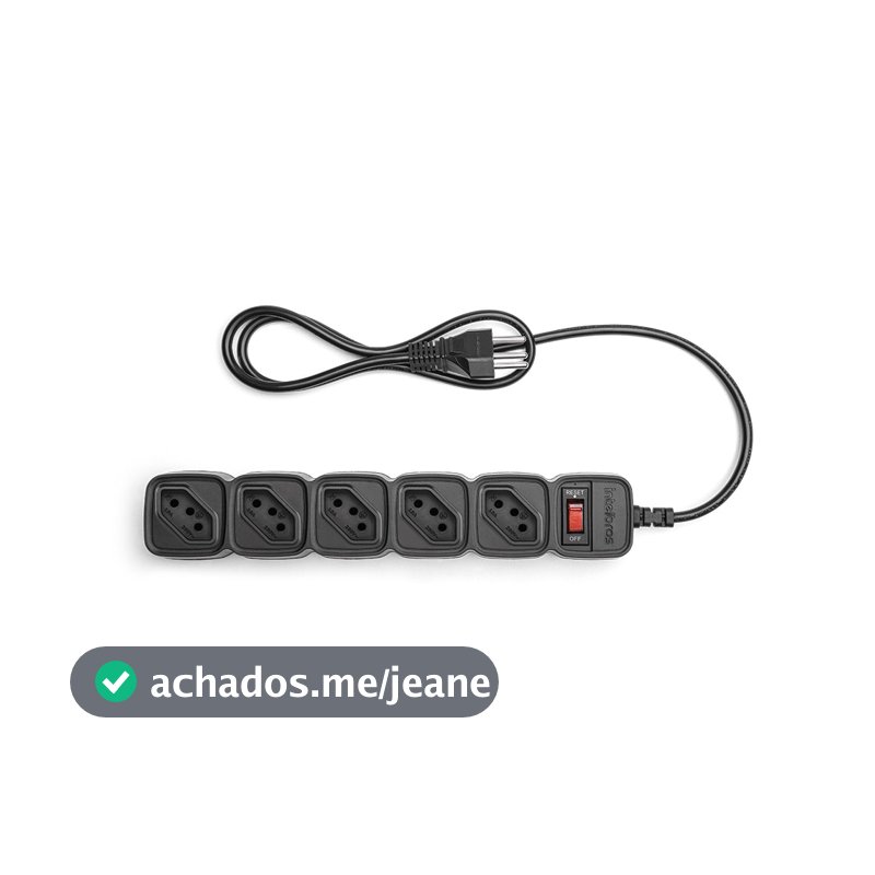 Filtro de Linha Intelbras 5 Tomadas EPE 205 BR Preto Bivolt