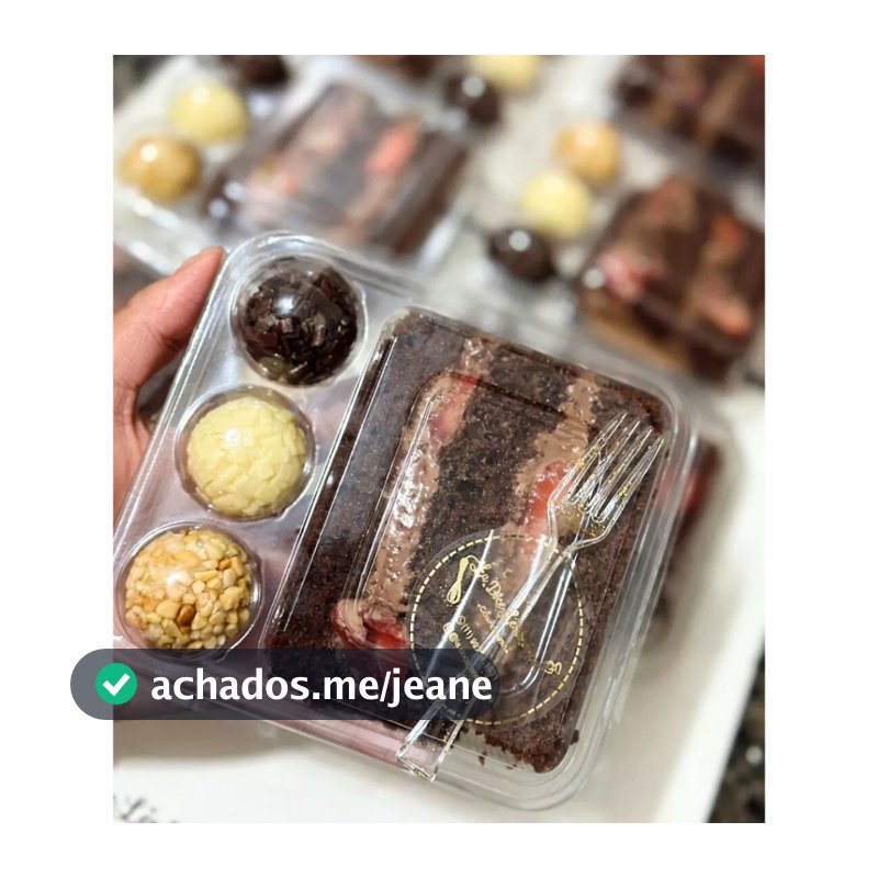 Embalagem Delícias de Festa para Torta/Bolo + 3 Docinhos