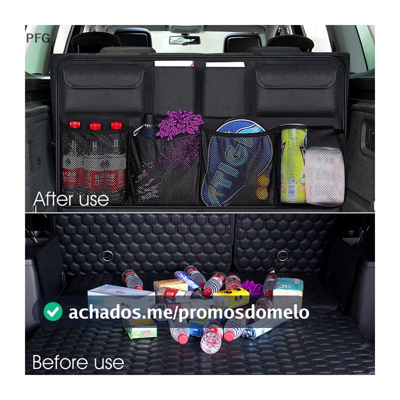 Organizador Porta-Malas Universal | Bolsa Oxford Grande Capacidade | Banco Traseiro | Carro