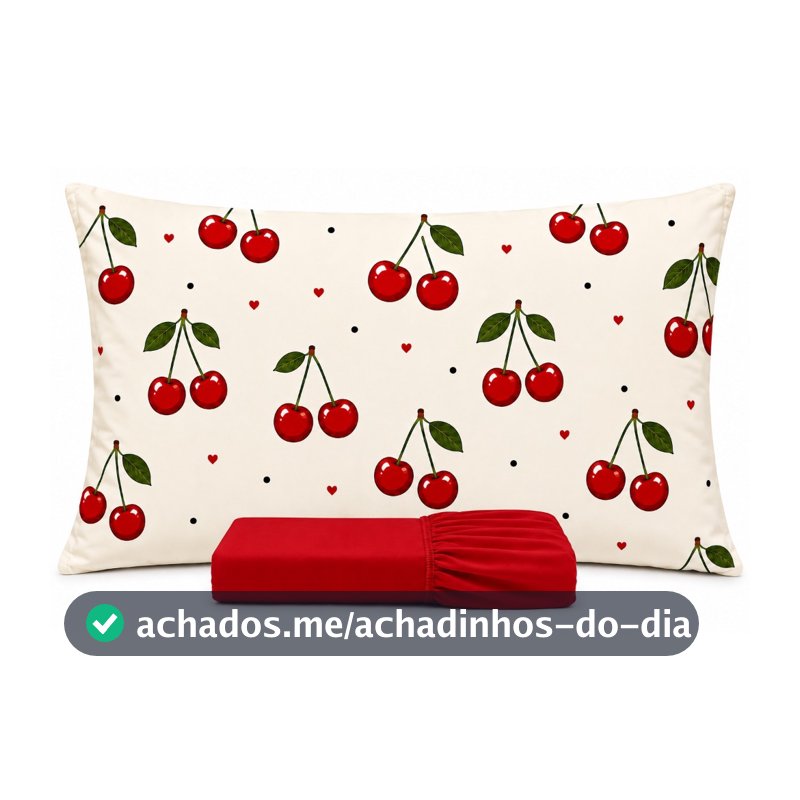 Jogo de Lençol Cereja Nova Solteiro Casal Queen King 400 Fios 3 Pçs Ponto Palito Toque Macio