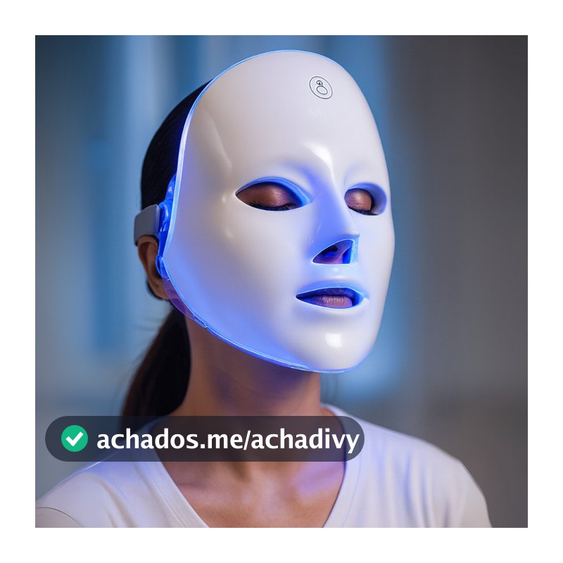 Máscara LED Facial 7 em 1 – Fototerapia Estética, Rejuvenescimento e Antiacne
