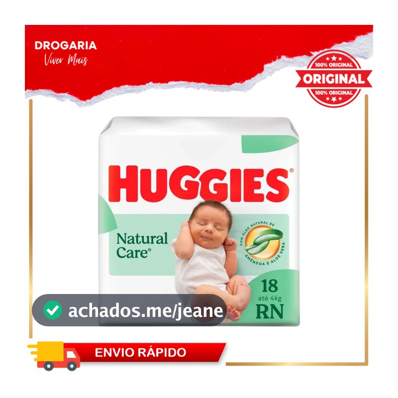 Fraldas Huggies Supreme Care Recém-nascido Rn 18 Unidades