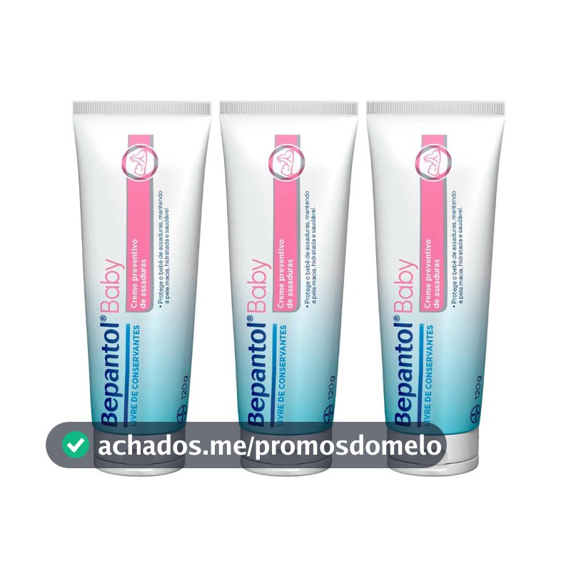 KIT 3 Bepantol Baby Pomada para Assaduras 120g