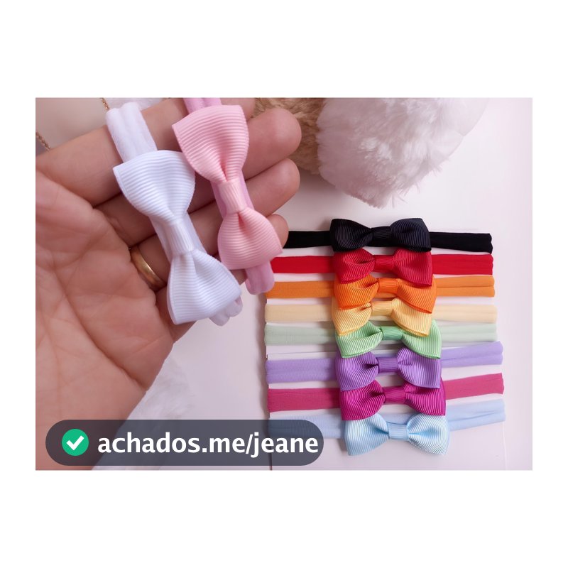 Kit com 10 Lacinhos Bebê Faixinha Maternidade Tiarinha Enxoval
