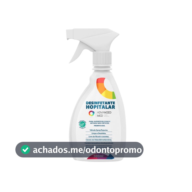 Desinfetante Hospitalar Advanced Med 500ml – Proteção Completa- fórmula sem álcool