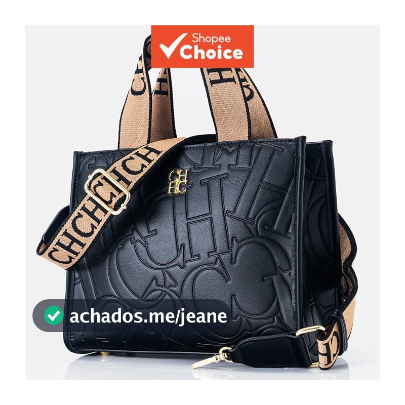 Sacola Com Alça Superior Estruturada Bolsa Monograma Em Relevo Ajustável De Ombro Diária Casual