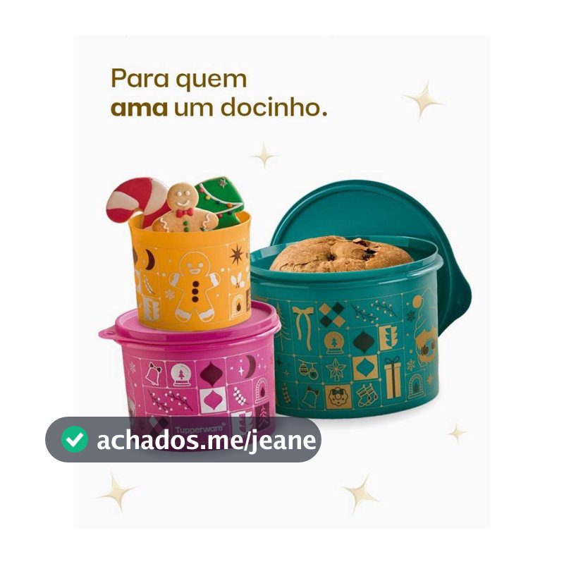 Tupperware Natal Mágico Tupper Caixa Presente de Natal Papai Noel