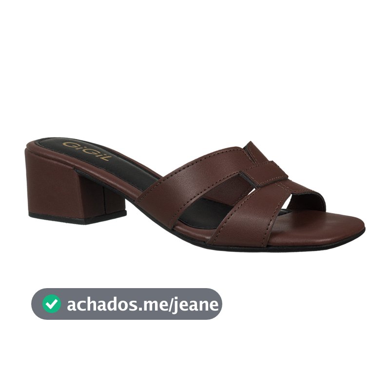 Tamanco Feminino Mule Tiras em H Salto Bloco Baixo Bico Quadrado Casual