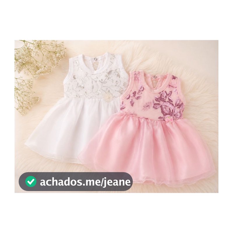 Vestido Bebê Menina Infantil Festa Batizado Casamento Aniversário Roupa Social P ao GG