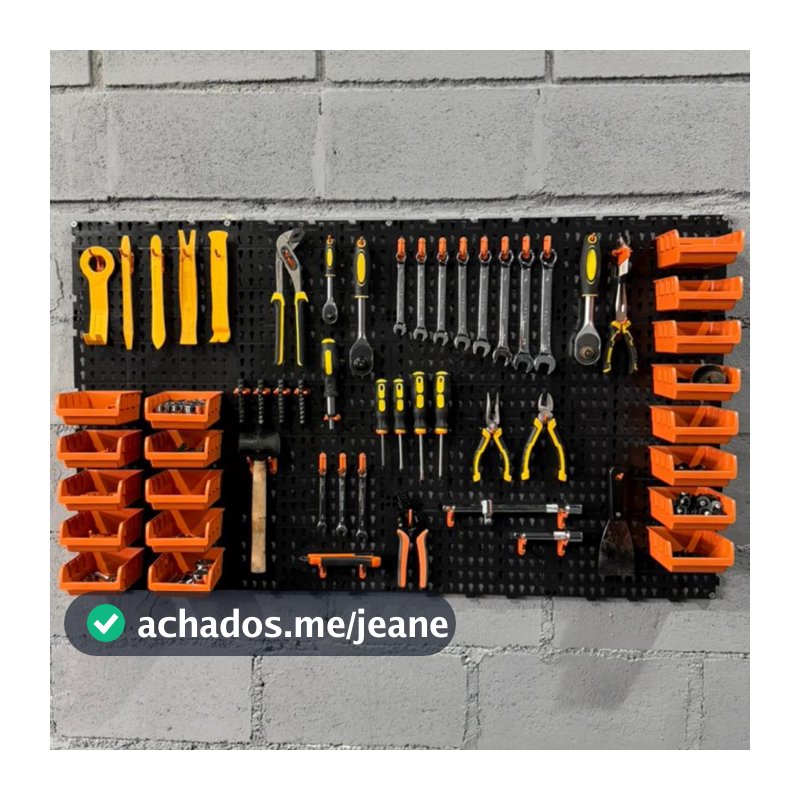 Painel Ferramentas Organizador Perfurado 118x52 + Brindes
