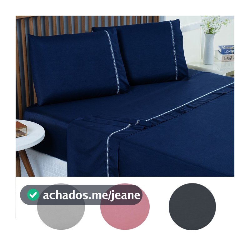 Kit Jogo de Lençol Queen Size 400 Fios 4 Peças Toque Extra Macio / Jogo de Cama Queen Ponto Palito