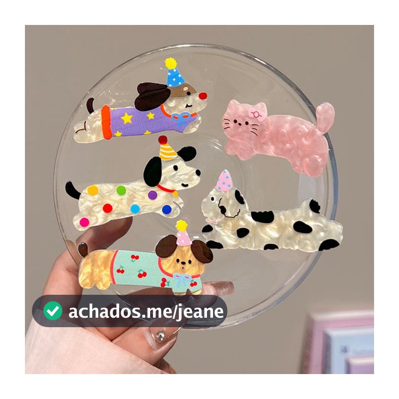 Novo Bonito Festa Filhote De Cachorro Grampo De Cabelo Qualidade Franja Clipe Coreano Acessórios Para O Como Pres