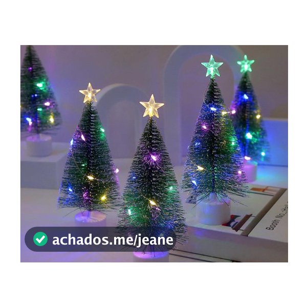 Kit 1/2/3Árvore De Natal De Mesa Mini Artificial Com LED Luz 2027