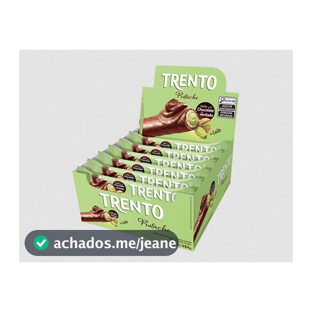 Chocolate Trento Pistache Com 16 Unidades De 29g