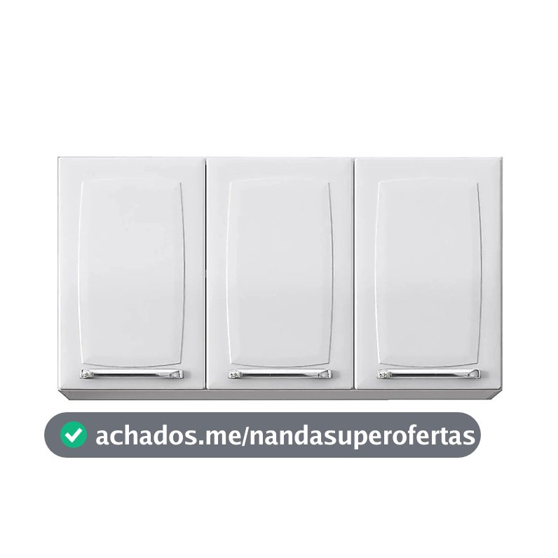 Armário Aéreo Itatiaia Luce 3 Portas Cozinha Moderna Compacta Planejada