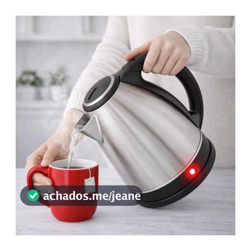 Chaleira Elétrica 110v Inox Térmica Bule com Tampa Aquecimento Rápido Ideal para Café e Chá
