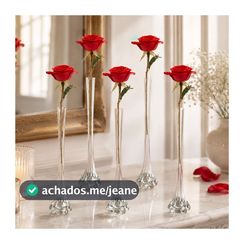 25 Vaso Solitário De Vidro Para Flor E Decoração De Casa E Festa 20cm Tulipa Mesa Casamento