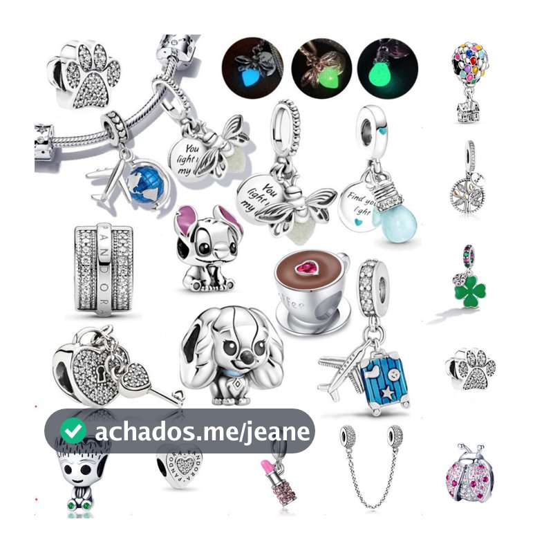 925 prata pingente charme pingente vaga-lume luz brilhante interior fluorescente pulseira pingente jóias