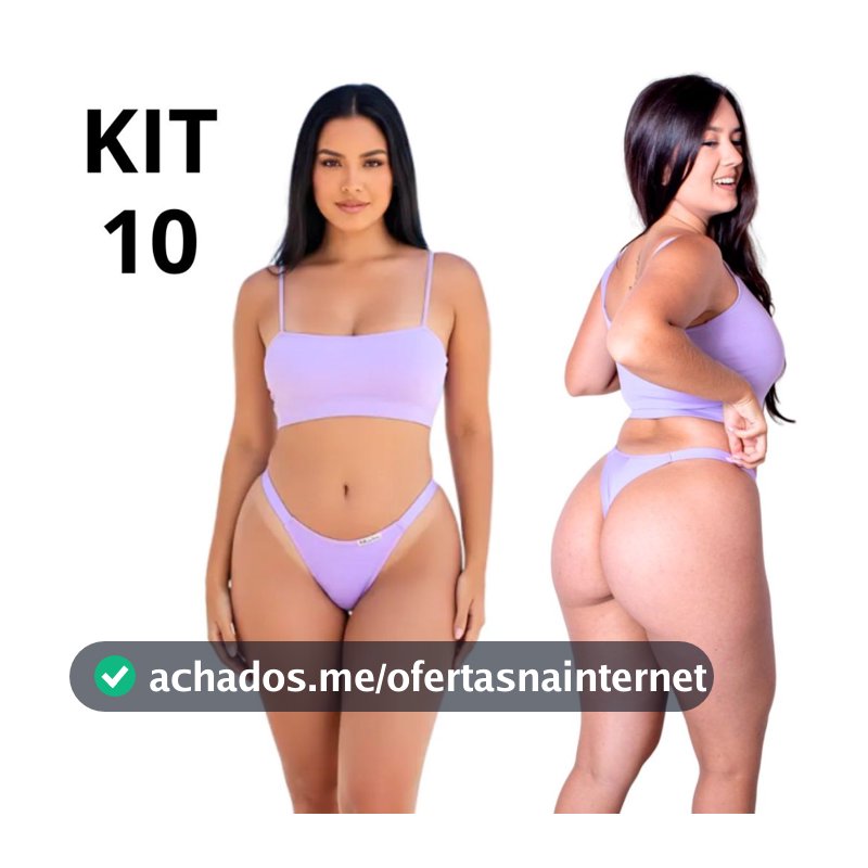 10 Calcinha Microfibra Fio Duplo Cós Alto Não Marca Roupa Confortável Sensual Biquini Marquinha