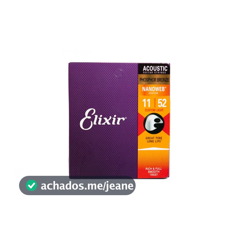 Encordoamento Para Violão Aço 0,11 Elixir 16027 Bronze