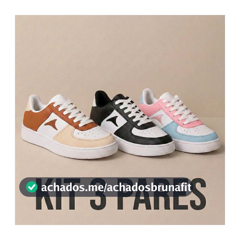Kit 3 Pares Tênis Casual Street Look Urbano Conforto Respiravel Para Caminhadas E Uso Diario