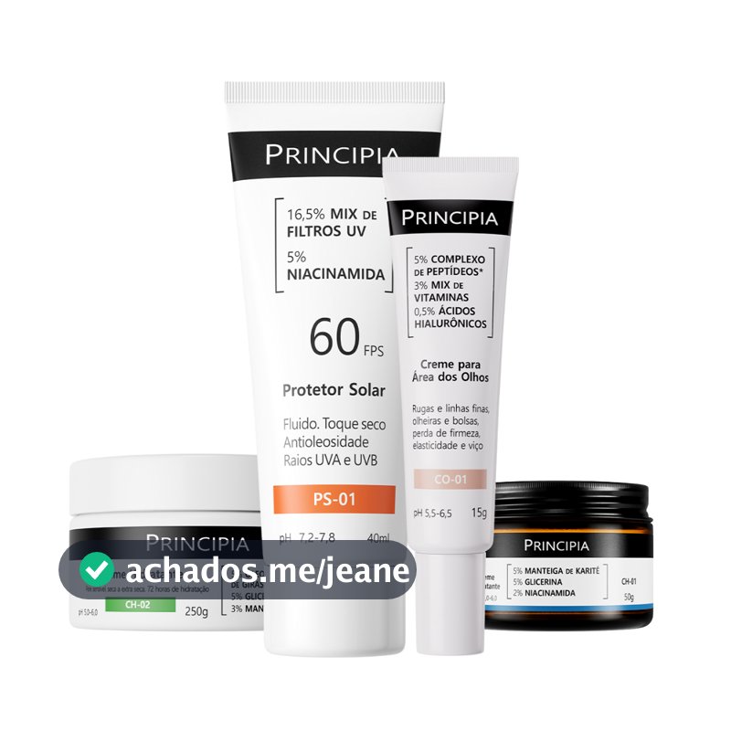 Principia Kit Creme Para os olhos CO-01 + Ch-01 + Ch-02 250g+ Ps-01 FPS 60