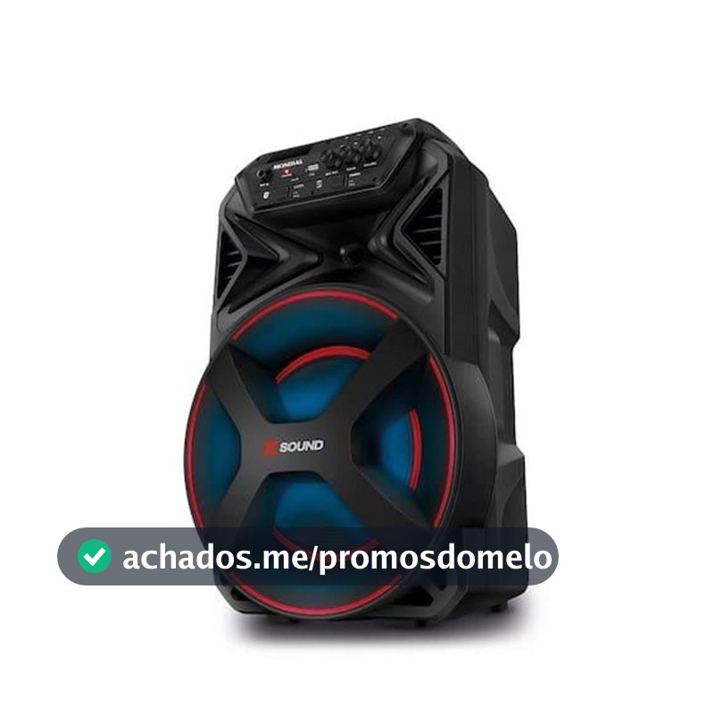 Caixa de Som Mondial XSound CM-300-N 300W RMS Bluetooth