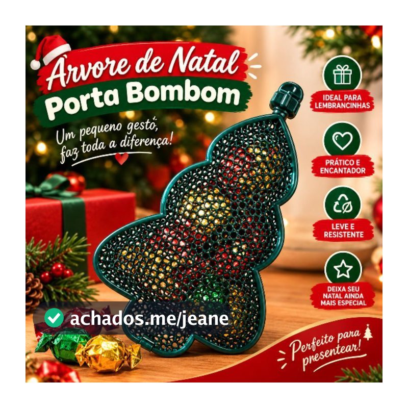 Árvore de Natal Porta Bombom Lembrancinha Natalina Decoração Presente Kit Festivo