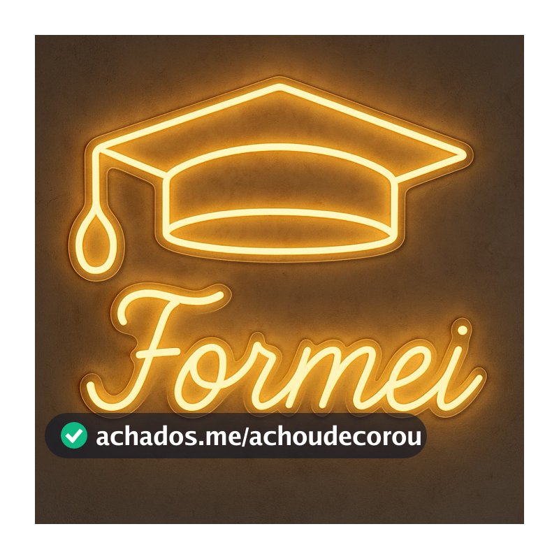 Placa de  acrilico de led neon Formei e capelo quente ou frio
