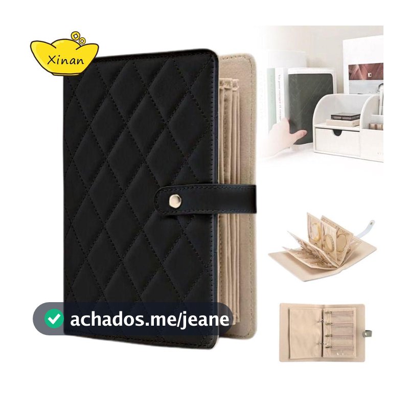 Livro De Armazenamento De Joias XINAN , Pasta De Colar De Veludo Transparente , Couro PU De Luxo