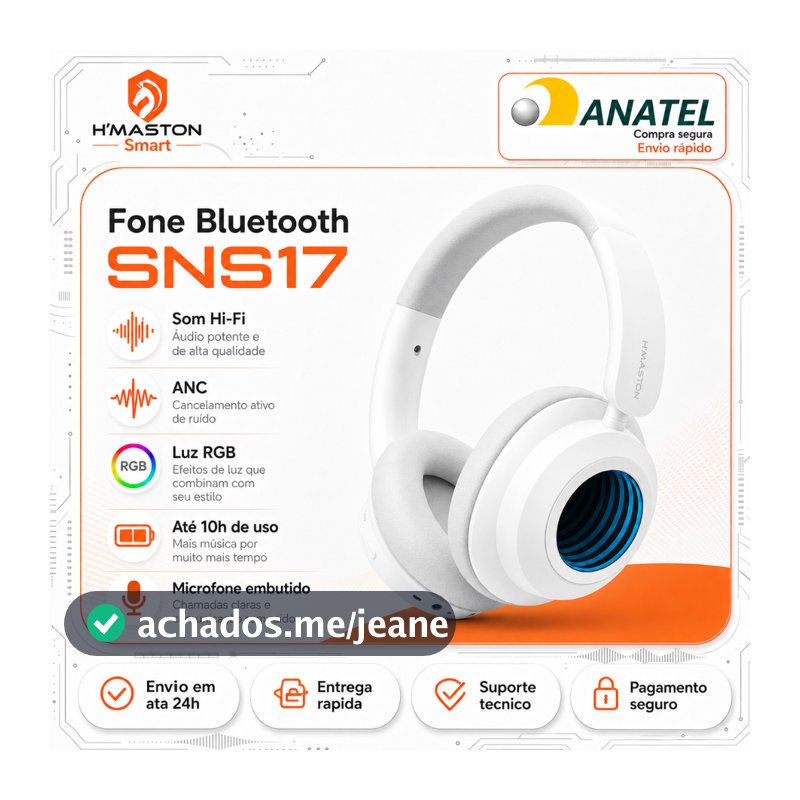H'Maston SNS17 Fone De Ouvido Headphone Sem Fio Headset Gamer Fone Gamer Fone De Ouvido Gamer Headset Com Microfone