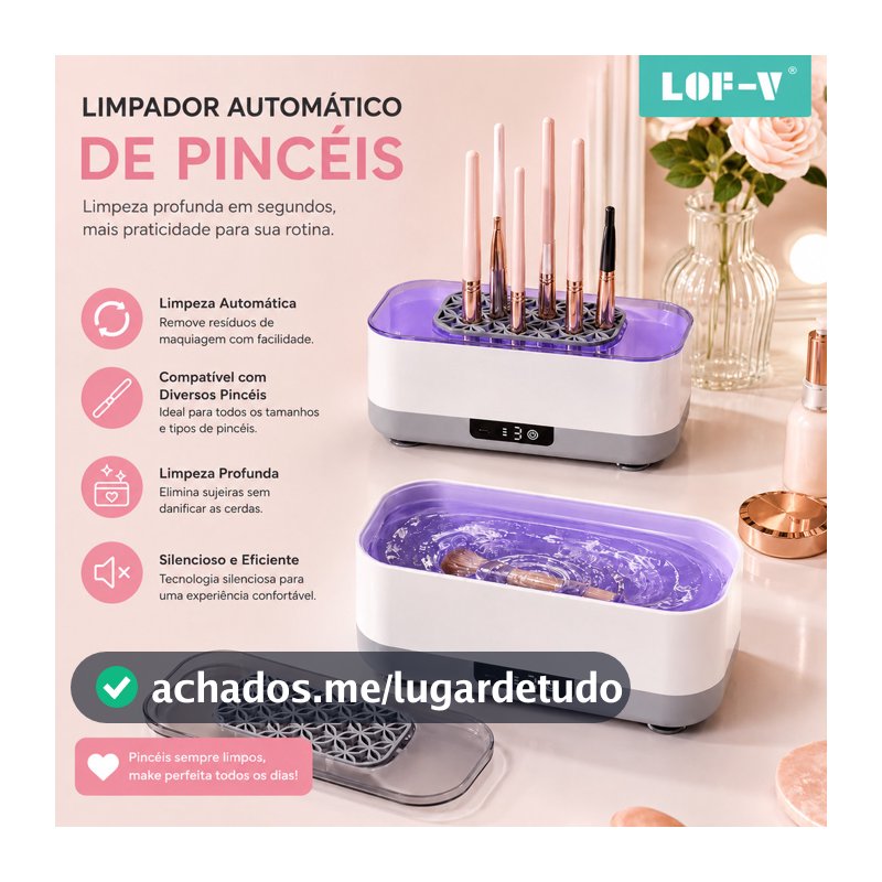 Limpador Ultrassônico UV USB Regaregavel Para Óculos Joias Pincéis Relógios Limpeza Profunda