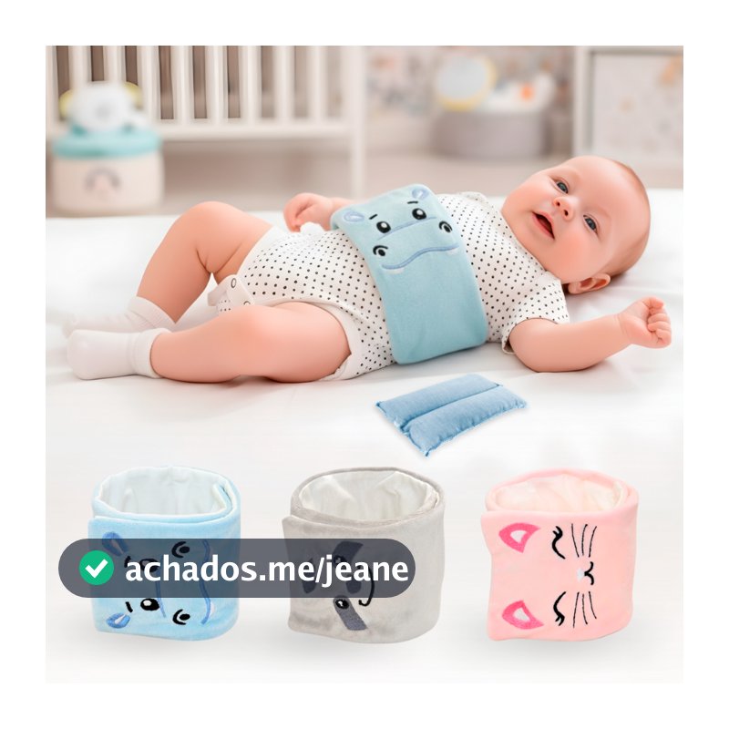 Bolsa Termica de Sementes e Ervas Anti Gases Faixa Para Colica Bebe