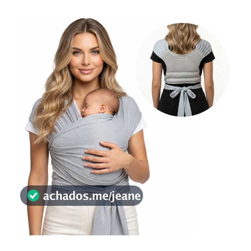 Sling de Vestir Canguru Bebe Respirável Wrap Sling Ajustável Carregador Bebê