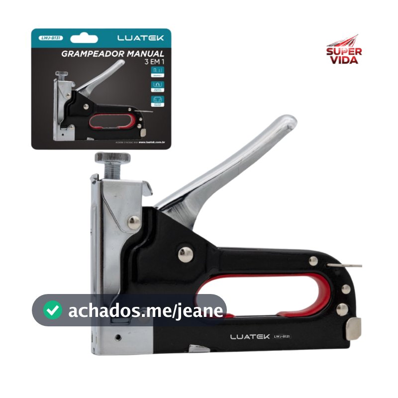 Grampeador Tapeceiro 3 em 1+Grampo curvado 10-12mm-Profissional em Aço