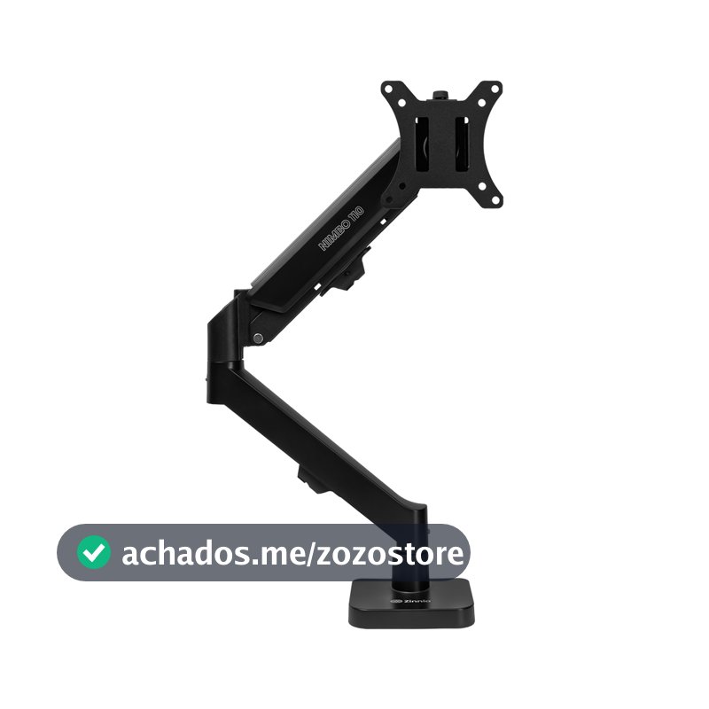 Suporte Articulado Para Monitor 13 a 32 Pistão a Gás Ajustável Zinnia Nimbo 110 Preto
