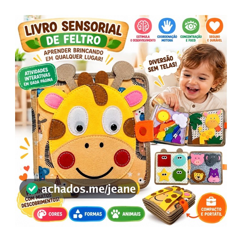 Livro Silencioso Educativo de Feltro Leve para Bebês e Crianças em Deslocamentos de Veículo
