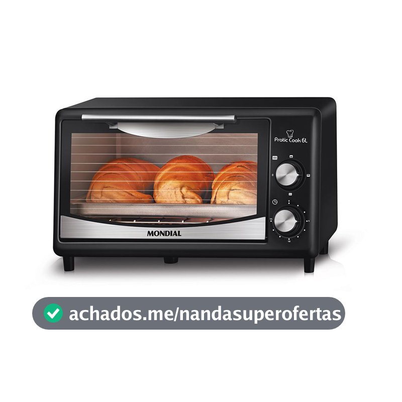 Forno Pratic Cook 6L Mondial Preto 650W FR-09